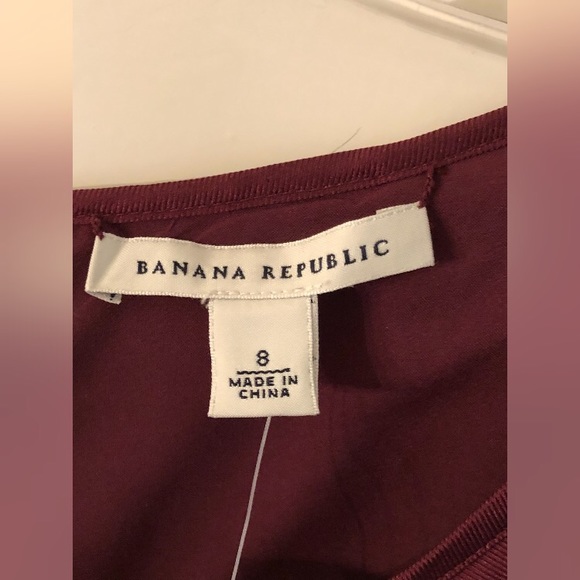 BANANA REPUBLIC Maroon Silk Sleeveless Dress NWT - Picture 3 of 8